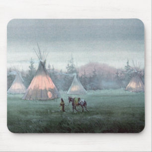 Tapis De Souris TIPIS DANS LA BRUME par SHARON SHARPE