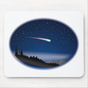 Tapis De Souris Tir une étoile sur le paysage nocturne