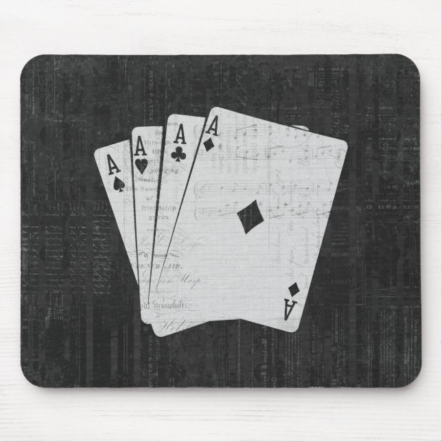 Tapis De Souris Tisonnier Mousepad orienté d'as du cru quatre (Devant)