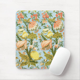 Tapis De Souris Tissu damassé de fleurs et de fruits baroque class