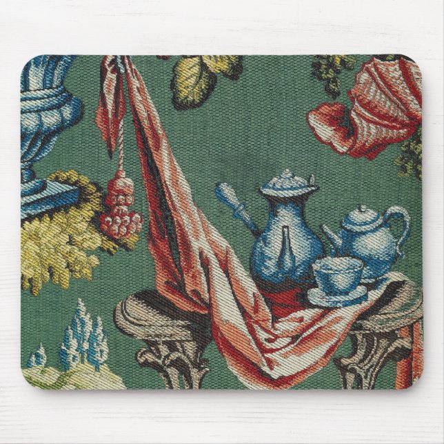 Tapis De Souris Tissu dépeignant un pot de chocolat et une théière (Devant)