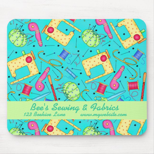 Tapis De Souris Tissu et affaires de couture Mousepad de turquoise (Devant)