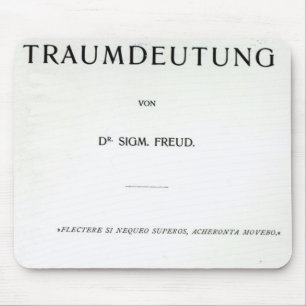 Tapis De Souris Titlepage à mourir Traumdeutung par Sigmund Freud