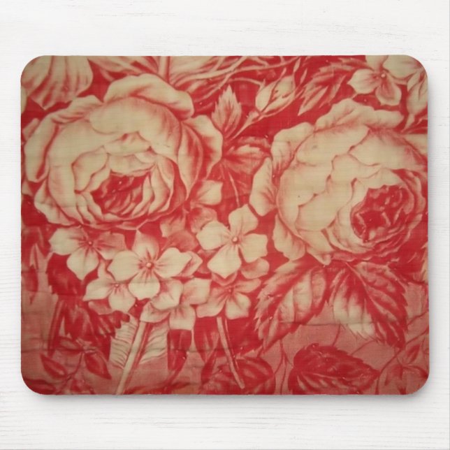 Tapis De Souris Toile rouge antique (Devant)