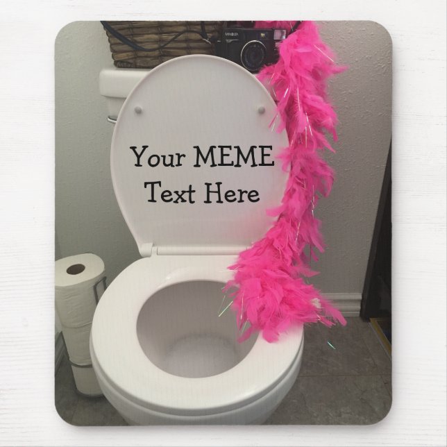 Tapis De Souris Toilette Bowl Funny Creer un MEME (Devant)