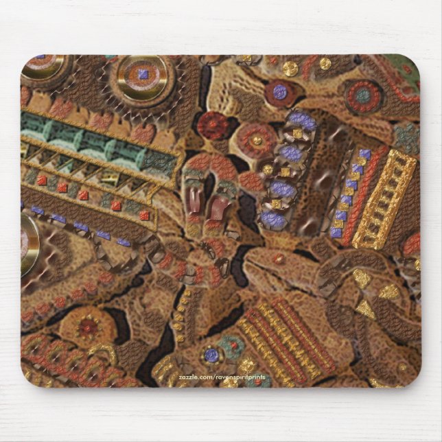 Tapis De Souris TOLTEC CARVANT la culture antique Mousepad (Devant)
