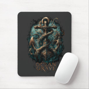 Tapis De Souris Tombe océanique Kraken Ancre Fantastique sombre