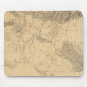 Tapis De Souris Topographie de Los Angeles et San Bernardino