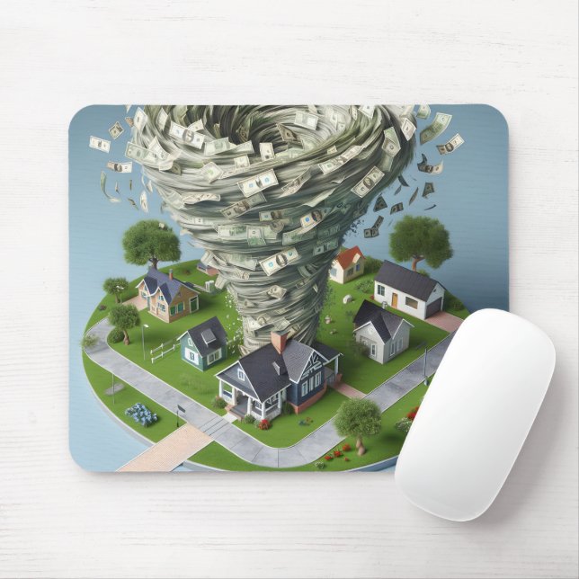Tapis De Souris Tornade de l'argent immobilier (Avec souris)