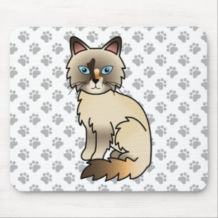 Tapis De Souris Tortoiseshell Birman / Ragdoll Cute Cat & Patrouil