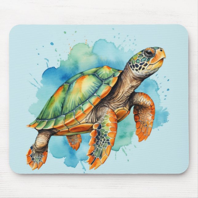 Tapis De Souris Tortue à peinture mignonne (Devant)
