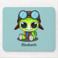 Tortue Cute Chibi personnalisée en Aviator Casquet