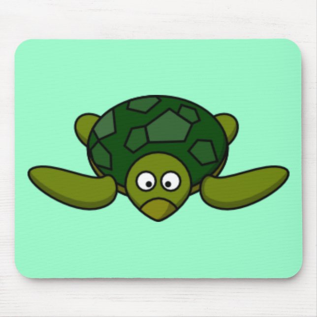 Tapis De Souris Tortue de bande dessinée (Devant)