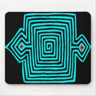 Tapis De Souris Tortue Mola Panama - Noir Bleu