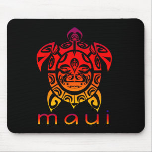 Tapis De Souris Tortue Vivante de Mer d'Hawaii 
