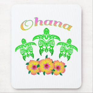 Tapis De Souris Tortues de mer vertes Hawaiian Ohana