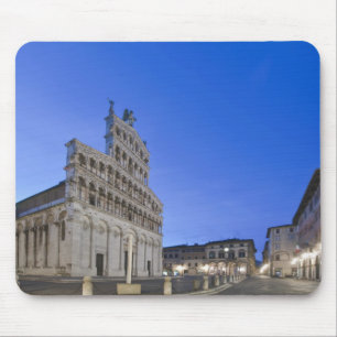 Tapis De Souris Toscane, Lucques, Piazza San Michele à l'aube
