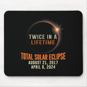 Tapis De Souris Total Éclipse Solaire 2024 Totalité Deux Fois Dans