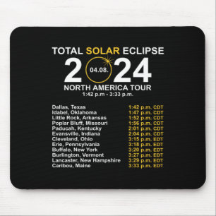 Tapis De Souris Total Éclipse Solaire 8 Avril Chemin De L'Éclipse