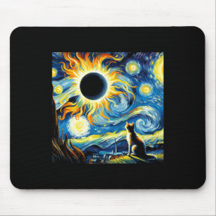 Tapis De Souris Total Solaire Eclipse 2024 Van Gogh Starry Night C