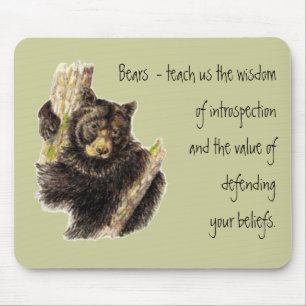 Tapis De Souris Totem animal, Ours Nature, guide de l'esprit