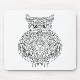 Tapis De Souris Totem inspiré d'oiseau de hibou