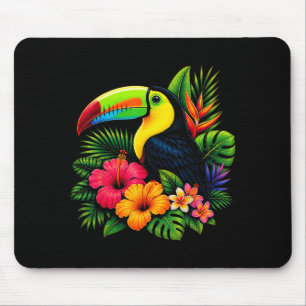Tapis De Souris Toucan Trocal mignon Oiseau Floral Eté Vacances