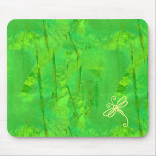 Tapis De Souris Touche de dragonfly vert Art