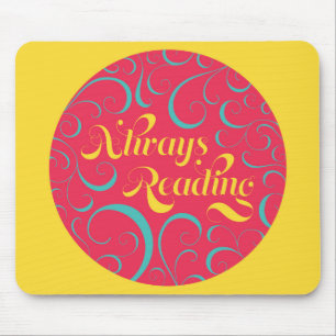 Tapis De Souris Toujours lire Bleu rose vif Jaune & Fils