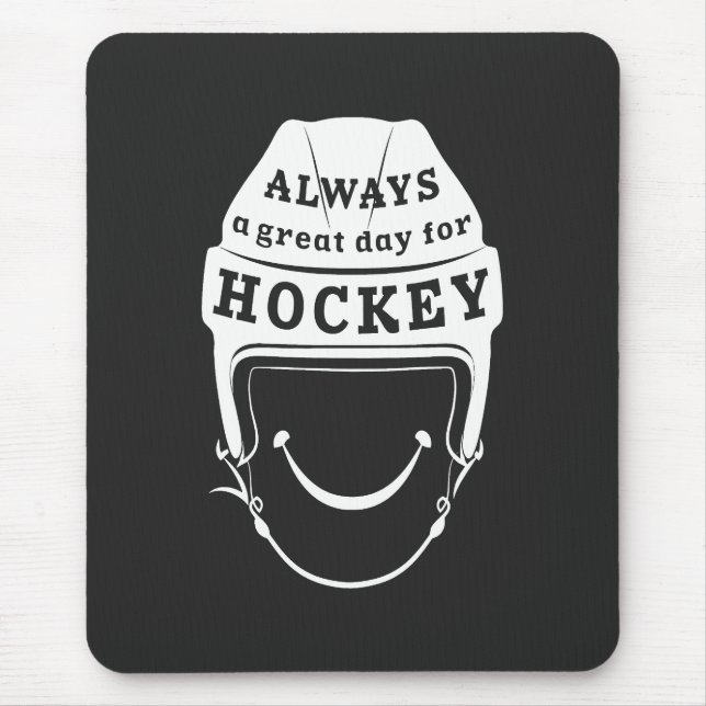 Tapis De Souris Toujours un grand jour pour le hockey (Devant)