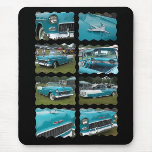Tapis De Souris touquoise 1955 et blanc de collage de belair