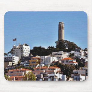 Tapis De Souris Tour de Coit sur la colline de télégraphe dans l