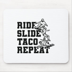 Tapis De Souris Tour Diapositive Taco Répéter Snowboarder Snowboar