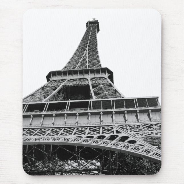 Tapis De Souris Tour Eiffel noir et blanc (Devant)