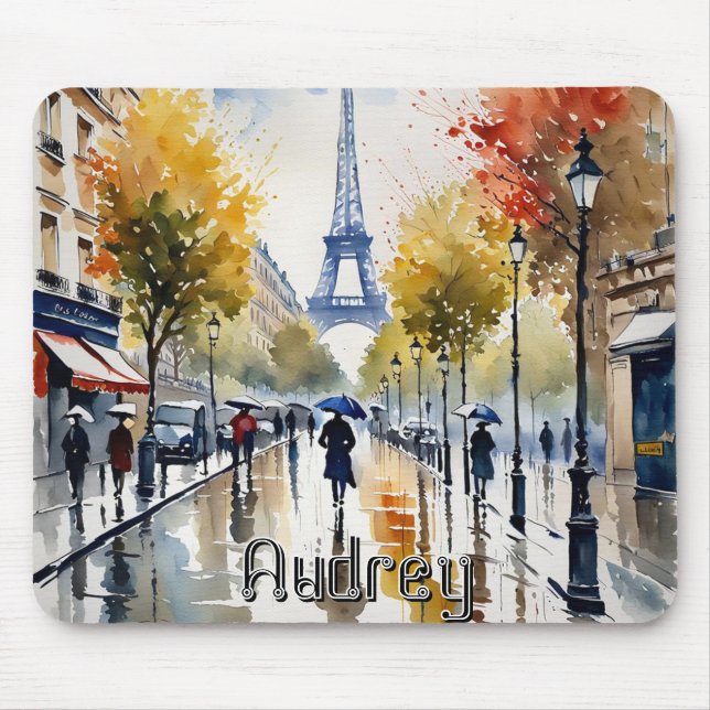 Tapis De Souris Tour Eiffel Paris Blvd Personnalisé (Devant)