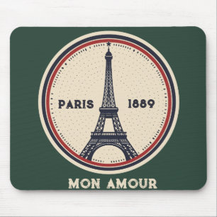 Tapis de souris Tour Eiffel Vintage Paris 1889