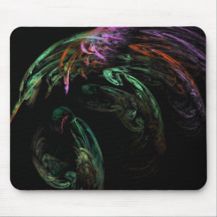 Tapis de souris tourbillonné rouge et pourpre ver