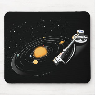 Tapis De Souris Tourne-disque cosmique