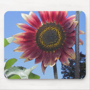 Tapis De Souris Tournesol aux Feuilles rouges uniques