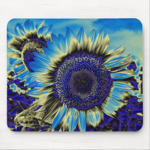 Tapis De Souris Tournesol Bleu