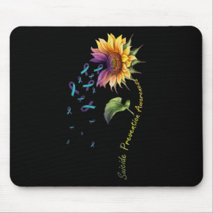 Tapis De Souris Tournesol de sensibilisation à la prévention du su