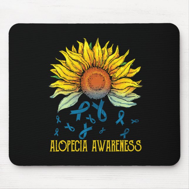 Tapis De Souris Tournesol de sensibilisation à l'Alopécie (Devant)