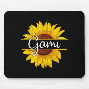 Tapis De Souris Tournesol graphique jaune vintage d'été Tournesol