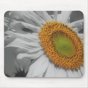 Tapis De Souris Tournesol gros noir blanc Mousepad