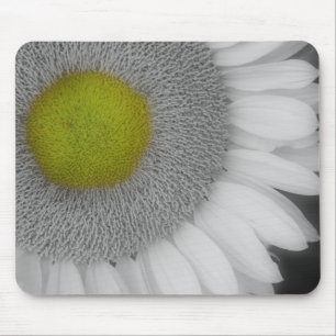 Tapis De Souris Tournesol Gros Plan Noir Et Blanc