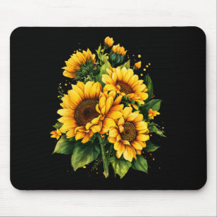 Tapis De Souris Tournesol jaune floral été jardin fleur femmes