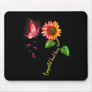 Tapis De Souris Tournesol Papillon Maladie Cardiaque Congénitale S