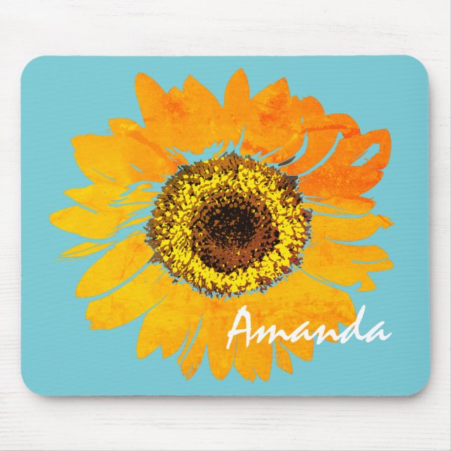 Tapis De Souris Tournesol personnalisé Mousepad (Devant)