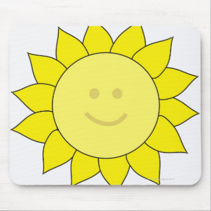 Tapis De Souris Tournesol Smiley-Fait face