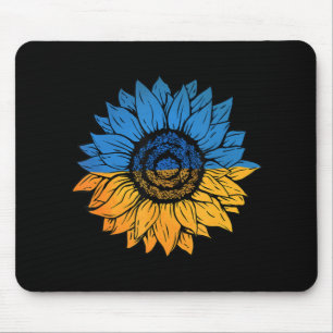 Tapis De Souris Tournesol Ukraine Drapeau Ukrainien Avec L'Ukraine